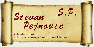 Stevan Pejnović vizit kartica